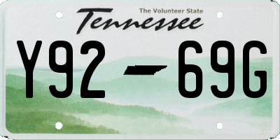 TN license plate Y9269G