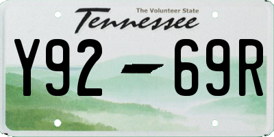 TN license plate Y9269R