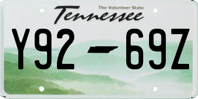 TN license plate Y9269Z