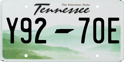 TN license plate Y9270E
