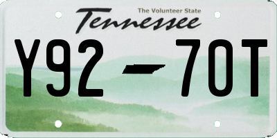 TN license plate Y9270T