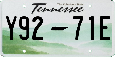 TN license plate Y9271E