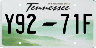 TN license plate Y9271F
