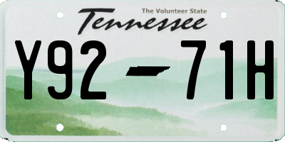TN license plate Y9271H