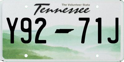TN license plate Y9271J