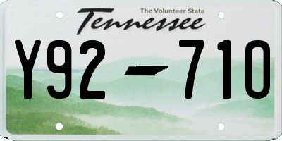 TN license plate Y9271O