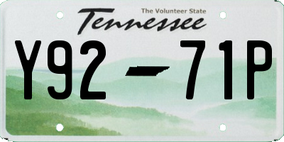 TN license plate Y9271P