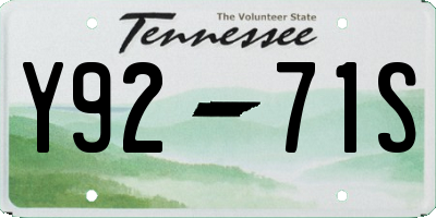 TN license plate Y9271S