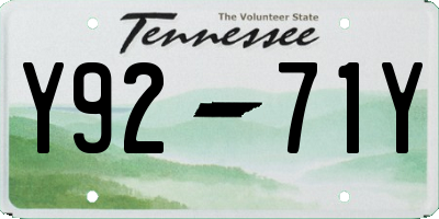 TN license plate Y9271Y