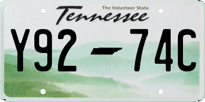 TN license plate Y9274C