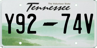 TN license plate Y9274V