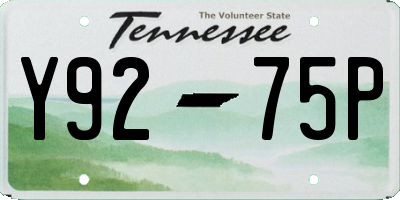TN license plate Y9275P