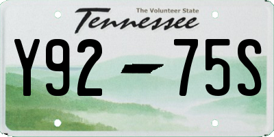 TN license plate Y9275S