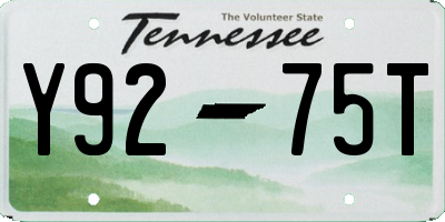 TN license plate Y9275T