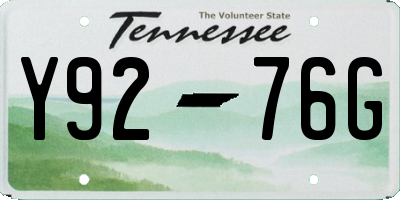 TN license plate Y9276G