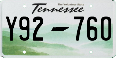 TN license plate Y9276O