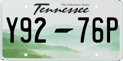 TN license plate Y9276P