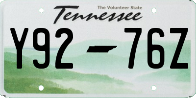 TN license plate Y9276Z