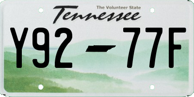 TN license plate Y9277F