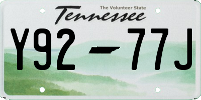 TN license plate Y9277J