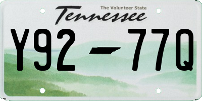 TN license plate Y9277Q