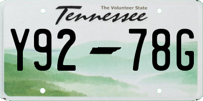 TN license plate Y9278G