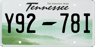 TN license plate Y9278I