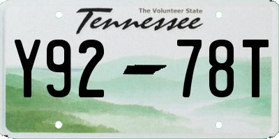 TN license plate Y9278T
