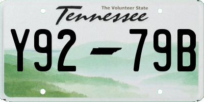 TN license plate Y9279B