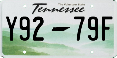 TN license plate Y9279F