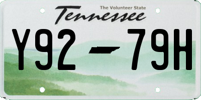 TN license plate Y9279H