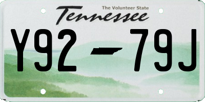 TN license plate Y9279J