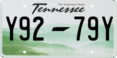 TN license plate Y9279Y