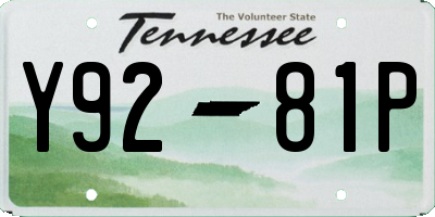 TN license plate Y9281P