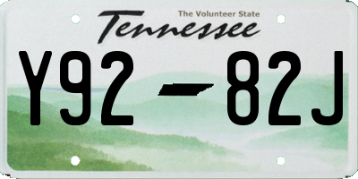 TN license plate Y9282J