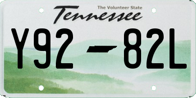 TN license plate Y9282L