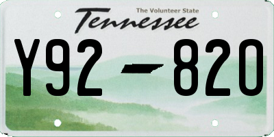 TN license plate Y9282O