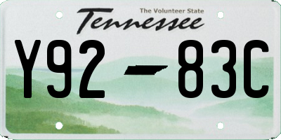 TN license plate Y9283C