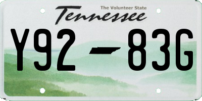 TN license plate Y9283G
