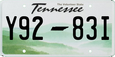 TN license plate Y9283I