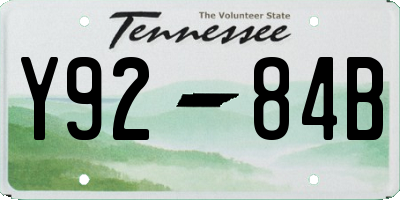TN license plate Y9284B
