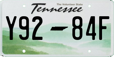 TN license plate Y9284F