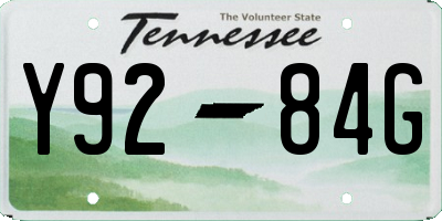 TN license plate Y9284G