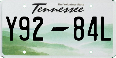 TN license plate Y9284L