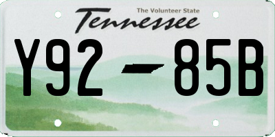 TN license plate Y9285B