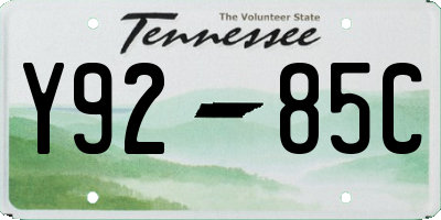 TN license plate Y9285C