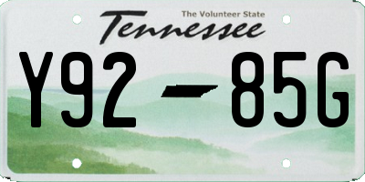 TN license plate Y9285G