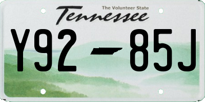 TN license plate Y9285J