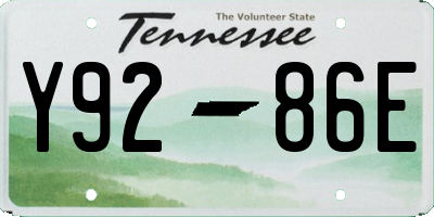 TN license plate Y9286E