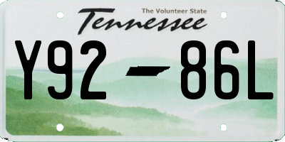 TN license plate Y9286L